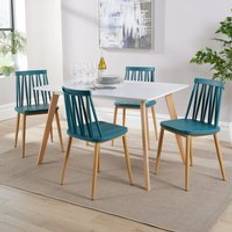 Turquoise Tables Home Source Fleur 4 Dining Set