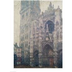 Grey Posters BrainBoosters Rouen Cathedral West Poster