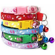 Pets XZGSTORE Cute feet, 12PCS/Lot 6/12PCS Lot Dog Collar Pet Puppy Cat Collars Bell