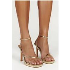 Meshki Kailani Platform Heels Gold