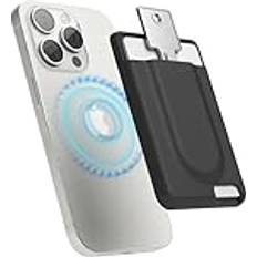 Elago Magnetisk plånbok med 2 kort, kompatibel med MagSafe för iPhone 15/14/13/12-serien – nyckelhållare, nyckelplånbok, säker telefonplånbok, lång sista silikon, rep- och skadeskydd, Svart, Magnetisk
