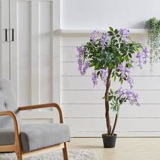 Living and Home Large Purple Wisteria Flower Tree Artificial Plant