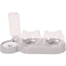 Pets Greenzech 2-in-1 Food Bowl Autoxic Water Dispenser No-spill Food Feeder Dispenser Autoxic Dog Cats Drinking Bottles