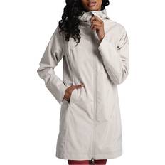 White - Women Rain Clothes Lolë Element Hooded Waterproof Raincoat