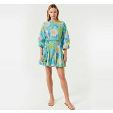 Rhode Ella Dress Blue Psychedelic Flower