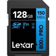 LEXAR Minneskort LEXAR 128GB 800x 150MB/s UHS-I V30 PRO Blue Series SDXC Memory Card