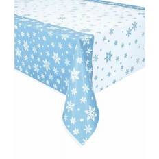 Tablecloths Unique Party Rectangular Plastic Table Cover 54 x 84 Blue White Tablecloth Blue