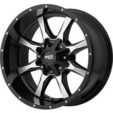 18" Car Rims Moto Metal MO970 Wheel, 18x9 with 5 on 4.5 Bolt Pattern Black Machined MO97089012318US