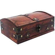 Safe Treasure Chest Jewellery Box - Brown