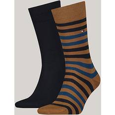 Tommy Hilfiger Green Socks Tommy Hilfiger 2-Pack Classics Stripe Socks KHAKI UK6-9