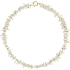 Edblad Halsband Edblad Riviera Necklace Offwhite Gold