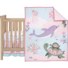 Kid's Room Lambs & Ivy Sea Dreams Dolphin/Turtle Nautical Baby Crib Bedding Set 3pcs