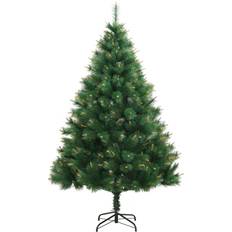 vidaXL Hinged Green/Yellow Christmas Tree 120cm