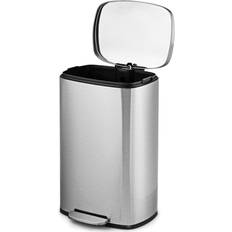 Costway Rectangular Trash Garbage Can Step Trash Bin Recycling