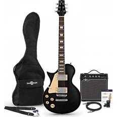 Gear4music New Jersey Left Handed Electric Guitar Pack, Black