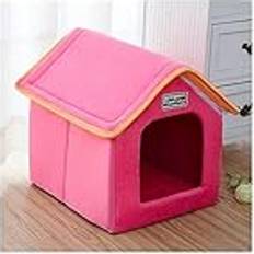 BUUNHI Stor Pet Hund Bed Cat House Cave Bekvämt tryck kennelmatta