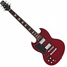 Left handed guitar Gear4music Brooklyn Left Handed Electric Guitar by Gear4music, Red