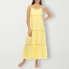 Clothing White Mark Sleeveless Sundress, Xx-large, Yellow Yellow