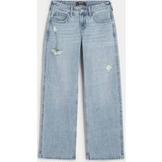 Hollister Co. Clothing Hollister Co. Low-Rise Ripped Wash Baggy Jeans