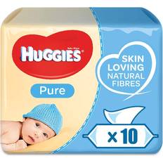 Huggies Pure Baby Wipes Pack of 10 10 x 56 Packs, Total 560 Wipes