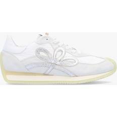 Daniel Movie Silver & White Suede Runner Trainers 37, Colour: Si