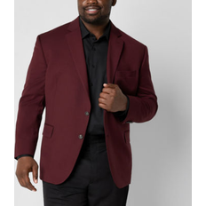 Red Blazers Stafford Stafford Mens Hopsack Classic Fit Blazer Big and Tall, Big Regular, Red Red