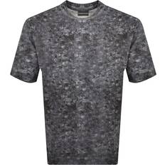 Armani T-shirts Armani Emporio Crew Neck Logo T Shirt Black