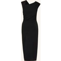 Reiss Midi Dresses Reiss MILLER Asymmetric Bodycon Midi 14, BLACK