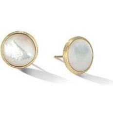 Jaipur 18ct Yellow Gold White Mother of Pearl Stud Earrings
