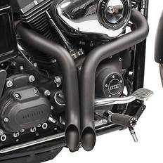Exhaust Systems Craftride Auspuff kompatibel mit Harley Davidson Electra Glide Classic 83-13 Drag Pipe schwarz schwarz-schwarz