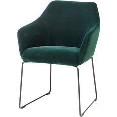 Träfiber Stolar IKEA Tossberg Metal Black/Velvet Green Köksstol 82cm