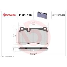 Friction Breaking Brembo Disc Brake Pad Set P85116