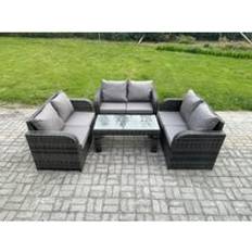 Garden & Outdoor Furniture Fimous Rattan Garden 6 Outdoor Lounge Set