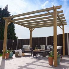 Wood Pavilions & Accessories Forest Garden 12' Premium Ultima Pergola 3.6m 3.6m Timber