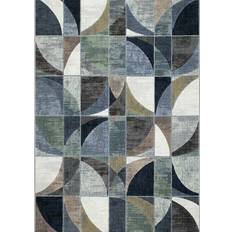 Viscose Carpets Mastercraft Rug Galleria Dark Curved 160x230cm Blue cm