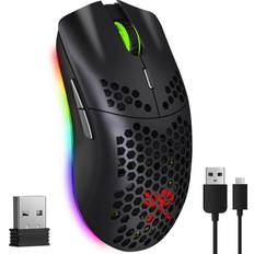 Gamingmöss på rea Dunmoon Trådlös Gamingmus RGB 2400 DPI