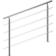 Escaliers et Rampes Monzana Banister Stainless Steel 5ft 4 Crosspieces