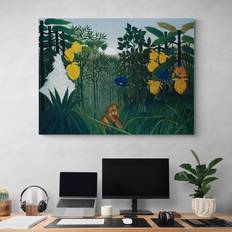 17 Stories The Repast of the Lion Henri Rousseau Painting Framed Art