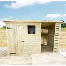 Outbuildings Rosalind Wheeler 6 Pressure Treated Pent Shed With Storage (Building Area )