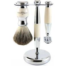 Accesorios de afeitado Edwin Jagger 3pc Ivory Shaving Set DE Razor Pure