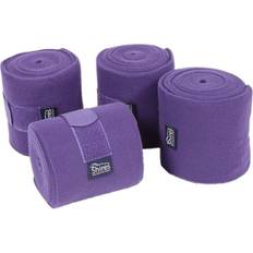 Equestrian Shires Fleece Horse Bandages Pack of 4 Purple One