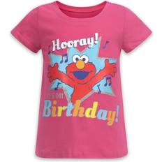 Children's Clothing Sesame Street Elmo Girls’ Birthday T-Shirt for Infant and Toddler Red