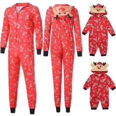 Viscose Sleepwear Favipt FAVIPT Christmas Pajamas for Family Funny Printed Matching Family Pajamas Sets Plus Long Sleeve Soft Xmas Sleepwear