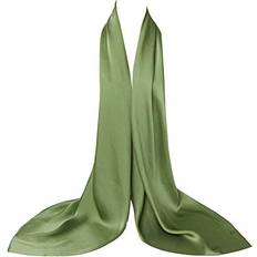 Silver - Women Scarfs Bellonesc Silk Scarf 100% silk Long Lightweight Sunscreen Shawls for Womenarmy green