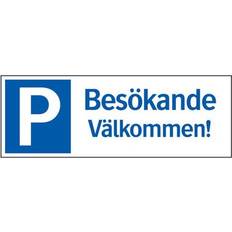 Parking Sign Visitors Welcome 297x105mm