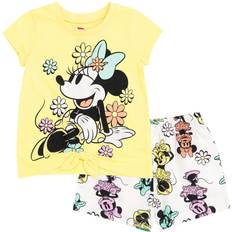 Disney Toddler Minnie Mouse T-shirt & Shorts Outfit Set - Yellow Flowers