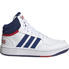 Hoops mid adidas Kid's Hoops Mid - Cloud White/Victory Blue/Better Scarlet