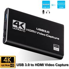 Jardiboutique 4K HD 1080P 60fps HDMI Video Capture Card USB 3 0 Mic Game Record Live Streaming