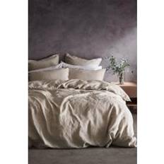 Lazy Linen 'Pure Washed Linen' Duvet Cover Beige