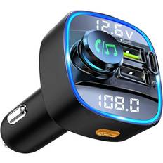 Chronus Car Bluetooth Transmitter, Bluetooth 5.0 FM Type C